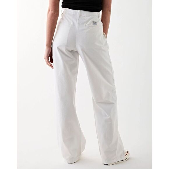 Denimist Women's White Wide Leg Relaxed Blair Double Pleated Pant Size 32 NWOT - Picture 5 of 14